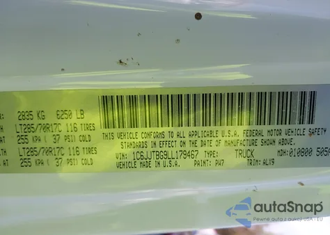 2020 Jeep Gladiator Rubicon 4X4 из США, поврежденный, VIN 1C6JJTBG9LL179467